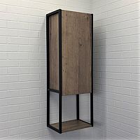 Шкаф-пенал Comforty 00-00006270 Лиссабон подвесной 40х110 см, дуб темный