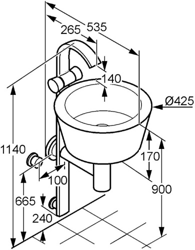 Стойка с раковиной Kludi Joop 55115D2