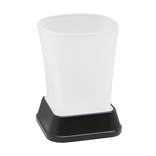 Стакан настольный, для зубных щеток WasserKRAFT Amper K-5400 K-5428BLACK