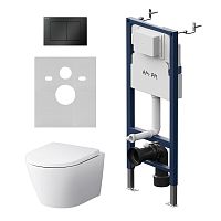 Комплект: Унитаз, Инсталляция, Кнопка смыва AM.PM Sense IS90238.741701