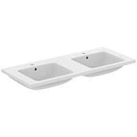 Раковина Ideal Standard T460201 i.life B для монтажа с мебелью или соло 120x50 см, двойная, Euro White (евробелый)