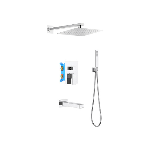 Душевой комплект Aquatek AQ1673CR Либра Set 4 в 1, хром