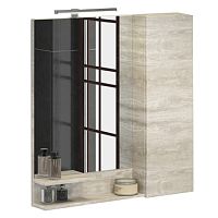 Зеркальный шкаф Comforty 00004136714 Верона 90х80 см, дуб белый