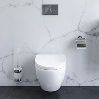 Унитаз подвесной AM.PM CK11FB Awe, с инсталляцией и аксессуарами, белый/хром