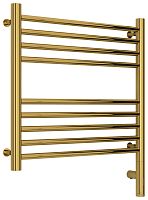 Полотенцесушитель электрический Сунержа 03-5805-5050 Богема 3.0 РЭБ, прямая, 500х500 мм/ МЭМ правый, золото