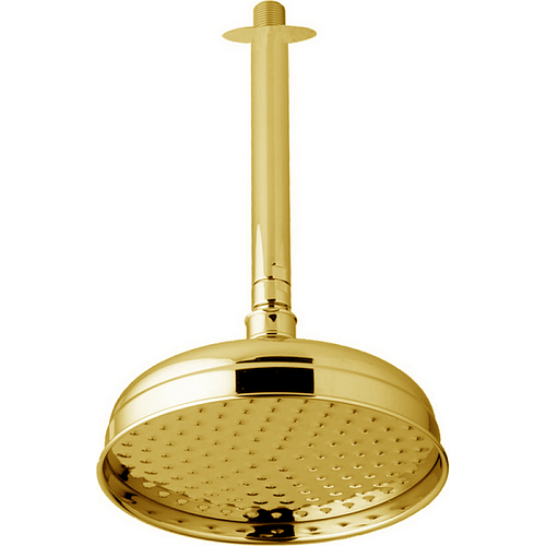 Верхний душ Cisal DS01341124 Shower 207 мм Easy Clean с потолочным держателем L305 мм, цвет золото снят с производства