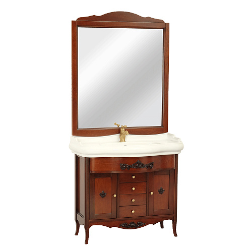 Зеркало Migliore 25952 Bella прямоугольное 96х114х3 см, Noce купить недорого в интернет-магазине Керамос