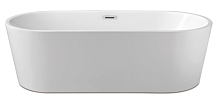 Ванна Aquatek AQ-99880 Ово акриловая 180х80 см, со сливом/ножками, белый глянцевый