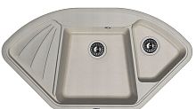 Мойка для кухни Florentina 20.185.J1060.305 Капри 106х58 см, с крылом, серая