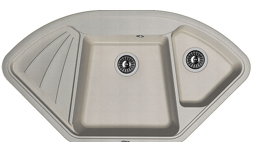 Мойка для кухни Florentina 20.185.J1060.305 Капри 106х58 см, с крылом, серая снят с производства