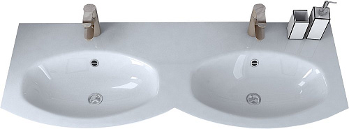 Раковина Cezares 50156 с двумя чашами, 138x52 см, белый