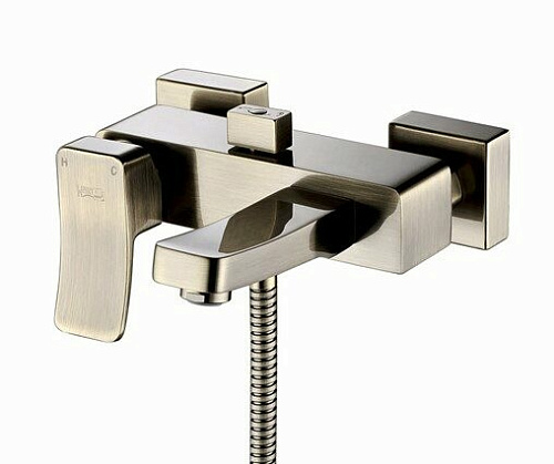 Смеситель WasserKRAFT 1601 Exter для ванны, с коротким изливом, светлая бронза Смеситель WasserKRAFT 1601 Exter для ванны, с коротким изливом, светлая бронза