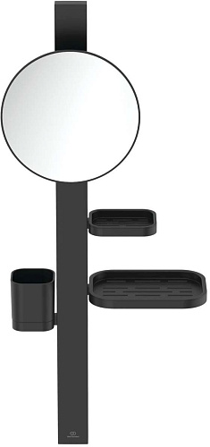 Стойка Ideal Standard BD589XG Connect с мыльницей и зеркалом, матовый черный