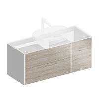 Тумба Kerama Marazzi PLB.M.120.3\OAK.O Plaza Modern под раковину подвесная 120х47 см, белый/дуб Орегон