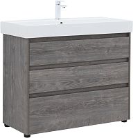 Тумба с раковиной Aquanet 00307082 Nova Lite, 98х45 см, темное дерево