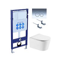 Комплект Aquatek SET Оберон T KDI18: рама Standard INS-0000012 + крепеж KKI-0000002 + клавиша KDI-0000018 + унитаз AQ1365T-00 с тонким сиденьем Soft-close, белый Комплект Aquatek SET Оберон T KDI18: рама Standard INS-0000012 + крепеж KKI-0000002 + клавиша KDI-0000018 + унитаз AQ1365T-00 с тонким сиденьем Soft-close, белый