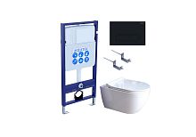 Комплект: Унитаз, Инсталляция, Кнопка смыва Aquatek Поларис SET AQUATEK ПОЛАРИС-01-017 4в1