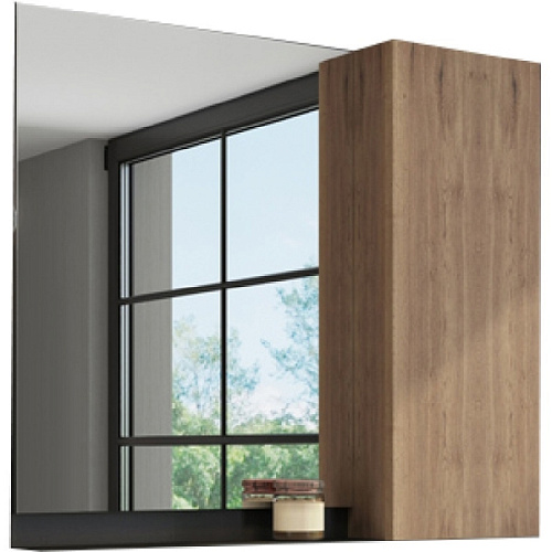 Зеркальный шкаф Comforty 00-00004147987 Кельн 90х80 см, дуб темный Зеркальный шкаф Comforty 00-00004147987 Кельн 90х80 см, дуб темный