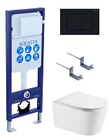 Комплект: Унитаз, Инсталляция, Кнопка смыва Aquatek Оберон SET AQUATEK ОБЕРОН T-012 4в1