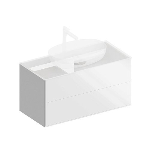 Тумба KERAMA MARAZZI PLAZA MODERN PL.M.100.2\WHT купить недорого в интернет-магазине Керамос