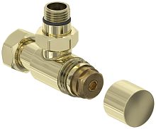 Вентиль Сунержа 020-1404-1234 угловой, (под шестигранник) G 1/2" НР х G 3/4" НГ, шампань