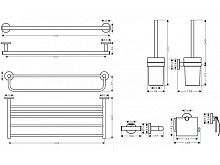 Набор аксессуаров, 5 предметов Hansgrohe Logis 41728000