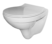 Унитаз консольный Керамин  Унитаз консольный Санти R Slim МЛ (унитаз с функцией EASY Flush EASY Clean) с тонким жестким сиденьем Slim с микролифтом (exp)
