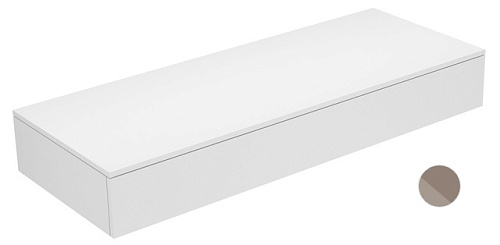 Тумба Keuco 31760720000 Edition 400 боковая 140х53.5 см, белый/стекло глянцевое трюфель купить недорого в интернет-магазине Керамос