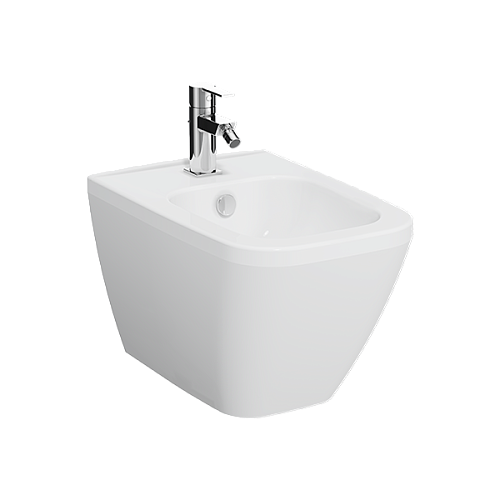 Биде Vitra 7083B003-0288 Integra Square подвесное 37х54 см, белое Биде Vitra 7083B003-0288 Integra Square подвесное 37х54 см, белое