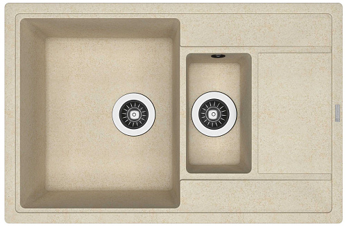 Мойка для кухни Florentina 20.250.D0780.104 Липси 78х51 см, с крылом, бежевая снят с производства