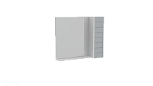 Шкаф Creavit FG1080.01.BB Fuga подвесной с зеркалом 80х65 см, ярко-белый