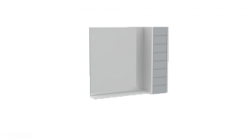 Шкаф Creavit FG1080.01.BB Fuga подвесной с зеркалом 80х65 см, ярко-белый
