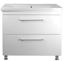 Тумба Loranto CS00074331 Модерн с раковиной, напольная, 90х44 см, белая