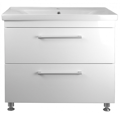 Тумба Loranto CS00074331 Модерн с раковиной, напольная, 90х44 см, белая снят с производства