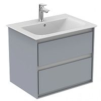 Тумба Ideal Standard E0818EQ Connect Air для раковины 60х44 см, подвесная, Glossy Light Grey + Matt White (светло-серый глянцевый + белый матовый) Тумба Ideal Standard E0818EQ Connect Air для раковины 60х44 см, подвесная, Glossy Light Grey + Matt White (светло-серый глянцевый + белый матовый)