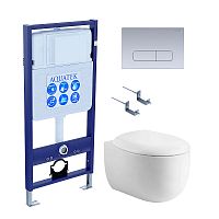 Инсталляция с подвесным унитазом Aquatek Альтаир SET AQUATEK АЛЬТАИР cm-014 4в1
