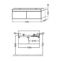 Тумба под раковину Jacob Delafon Terrace EB1188-HU Тумба под раковину Jacob Delafon Terrace EB1188-HU