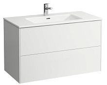 Тумба под раковину Laufen с раковиной Pro S 1000х500х610 2 ящика белый матовый 8.6496.2.260.104.1