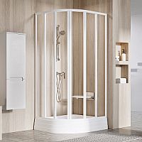 Душевой уголок Ravak 32070100Z1 SKKP6-90 90х90 см, Supernova, белый + транспарент