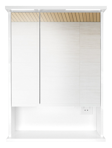 Зеркальный шкаф Loranto CS00046149 Арфа, 60х84 см, белый снят с производства