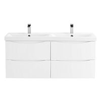 База BelBagno MARINO-CER-1200-4C-SO-2-BL-P под раковину 120х44 см, подвесная с четырмя ящиками, Bianco Lucido (белый глянец)