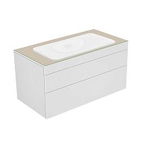 Тумба Keuco 31582750100 Edition 400 под умывальник 105х53.5 см, белый/стекло матовое кашемир