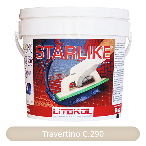 Затирка Litocol LITOCH_STARLIKE_C290 (2.5кг) Travertino снят с производства