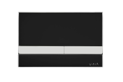 Клавиша смыва Vitra 740-1101 Select двойная, черный,хром снят с производства