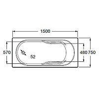 Ванна акриловая Roca GENOVA-N ZRU9302894 (exp)