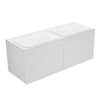 Тумба Keuco 31575270000 Edition 400 под умывальник 140х53.5 см, белый/стекло белое матовое