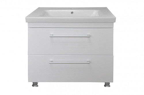 Тумба Loranto CS00069746 Модерн с раковиной, напольная, 80х46 см, белая снят с производства