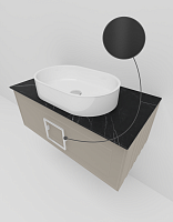 Тумба с раковиной La Fenice Cubo NFNC-01-CUB-C-90-3-M-GB