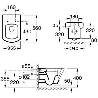 Унитаз подвесной Roca Hall 34662E000