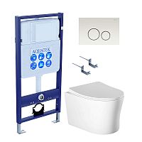 Инсталляция с подвесным унитазом Aquatek Ника SET AQUATEK НИКА-016 4в1
